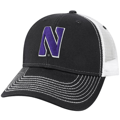 Northwestern University Sideline Trucker Hat One-Size (Dark Grey/White)