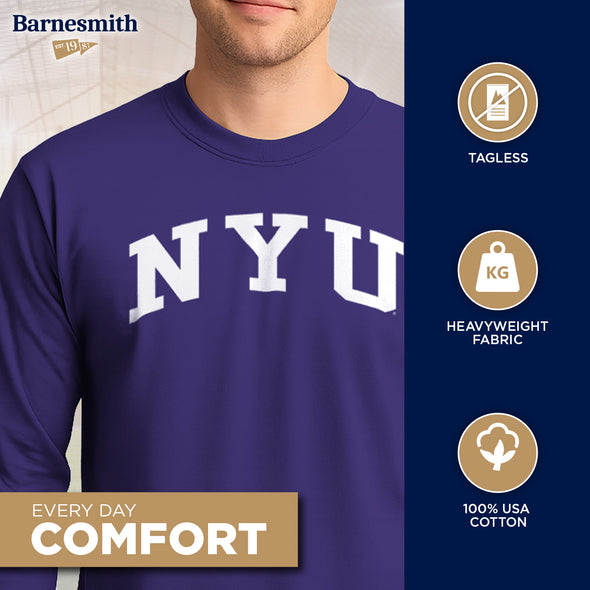 New York University Classic Long Sleeve T-Shirt (Violet)