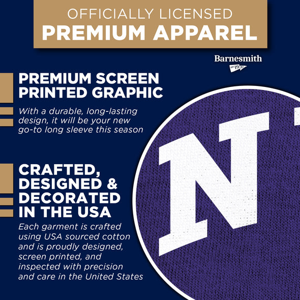 New York University Classic Long Sleeve T-Shirt (Violet)
