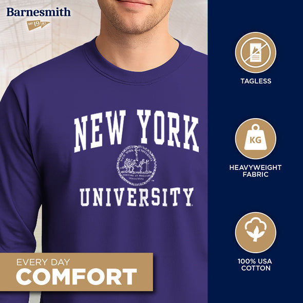 New York University Heritage Long Sleeve T-Shirt (Violet)