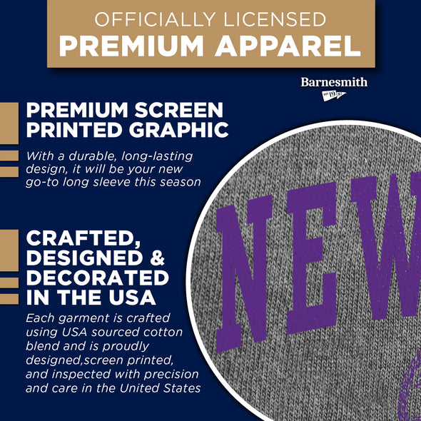 New York University Heritage Long Sleeve T-Shirt (Charcoal Grey)