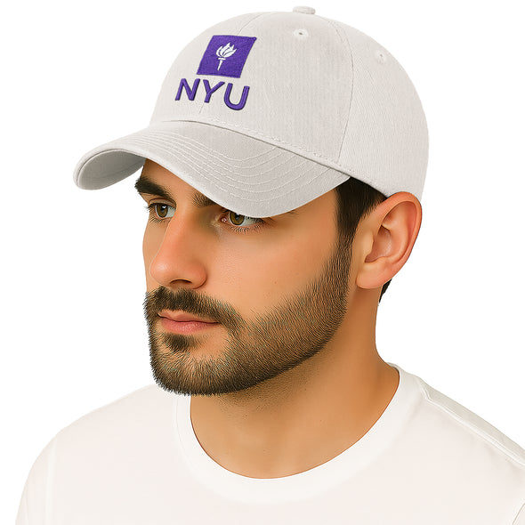 New York University Spirit Baseball Hat One-Size (White)