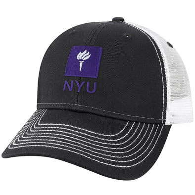 New York University Sideline Trucker Hat One-Size (Dark Grey/White)