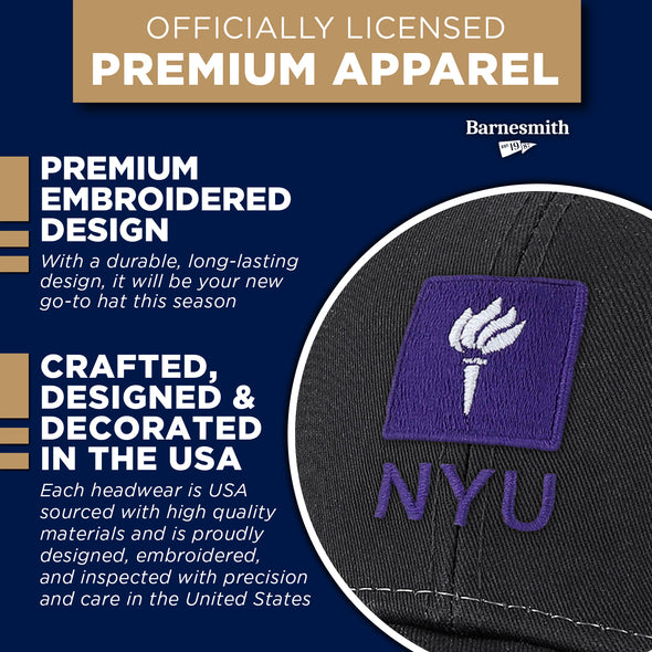 New York University Sideline Trucker Hat One-Size (Dark Grey/White)