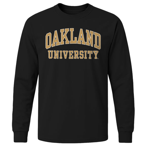 Oakland University Classic Long Sleeve T-Shirt (Black)