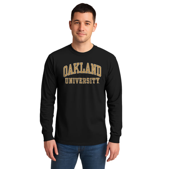Oakland University Classic Long Sleeve T-Shirt (Black)