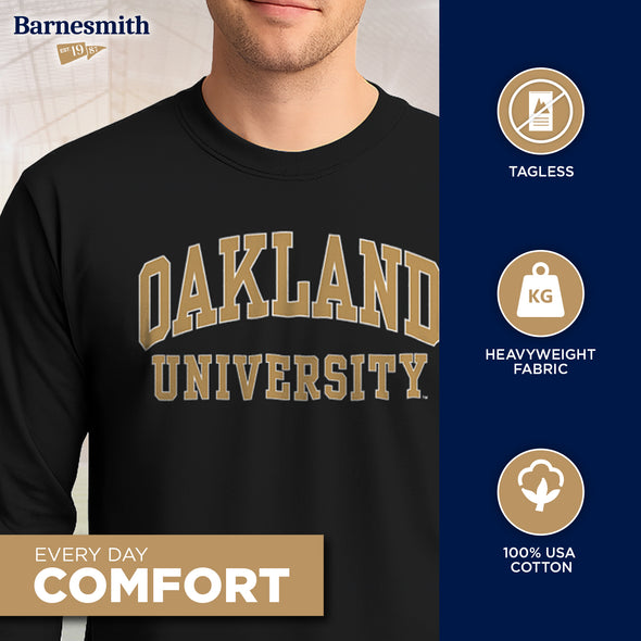 Oakland University Classic Long Sleeve T-Shirt (Black)