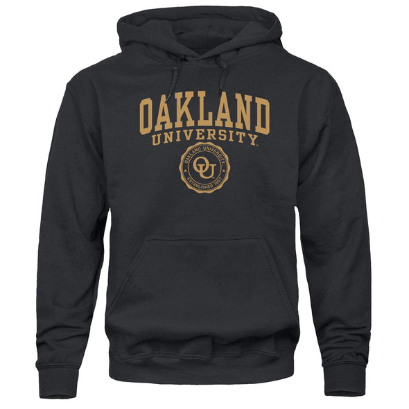 Oakland University Heritage Hooded Sweatshirt (Black)