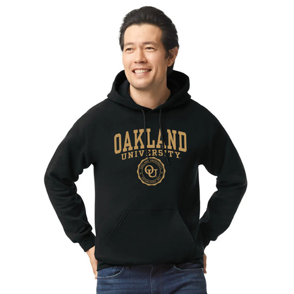 Oakland University Heritage Hooded Sweatshirt (Black)
