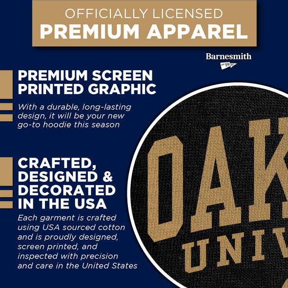 Oakland University Heritage Hooded Sweatshirt (Black)