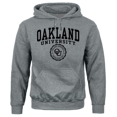 Oakland University Heritage Hooded Sweatshirt (Charcoal Grey)