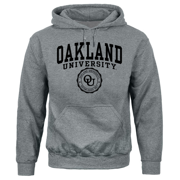 Oakland University Heritage Hooded Sweatshirt (Charcoal Grey)