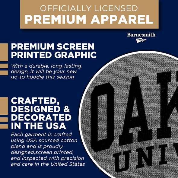 Oakland University Heritage Hooded Sweatshirt (Charcoal Grey)