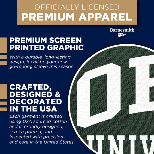 Ohio University Classic Long Sleeve T-Shirt (Hunter Green)