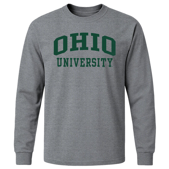 Ohio University Classic Long Sleeve T-Shirt (Charcoal Grey)
