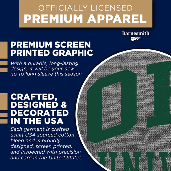 Ohio University Classic Long Sleeve T-Shirt (Charcoal Grey)