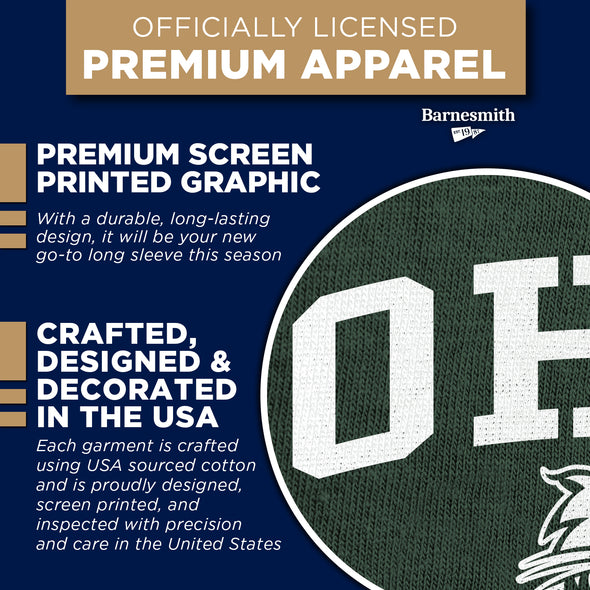Ohio University Heritage Long Sleeve T-Shirt (Hunter Green)