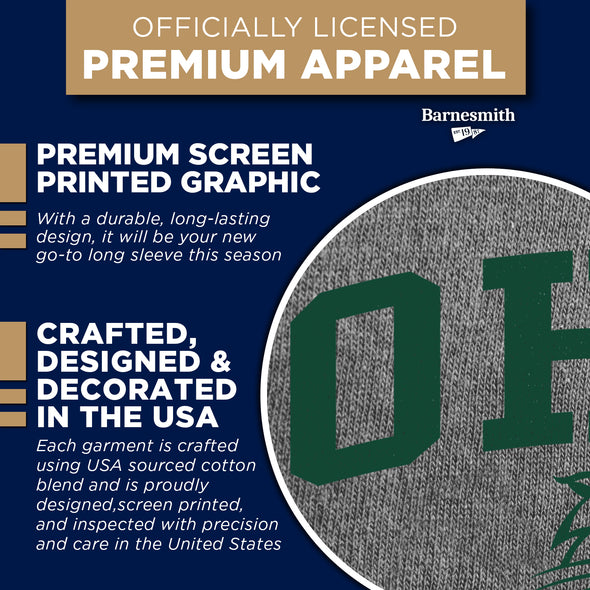 Ohio University Heritage Long Sleeve T-Shirt (Charcoal Grey)