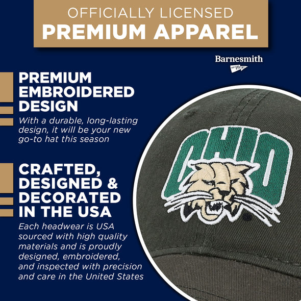 Ohio University Spirit Baseball Hat One-Size (Black)