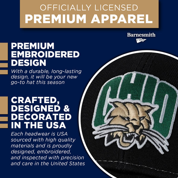 Ohio University Sideline Trucker Hat One-Size (Black/White)