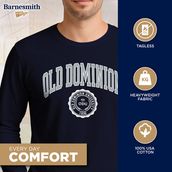 Old Dominion University Heritage Long Sleeve T-Shirt (Navy)
