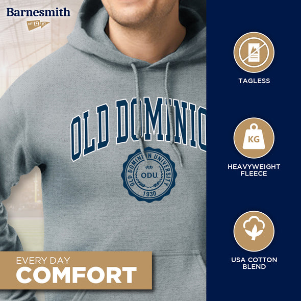 Old Dominion University Heritage Hooded Sweatshirt (Charcoal Grey)