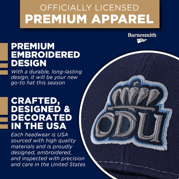 Old Dominion University Sideline Trucker Hat One-Size (Navy/White)