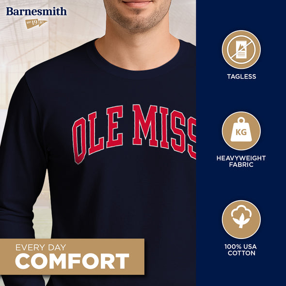 University of Mississippi Ole Miss Heritage Long Sleeve T-Shirt (Navy)