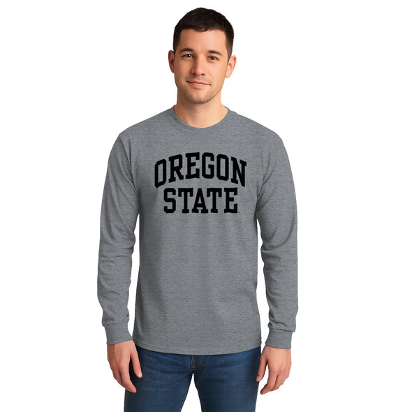 Oregon State University Classic Long Sleeve T-Shirt (Charcoal Grey)