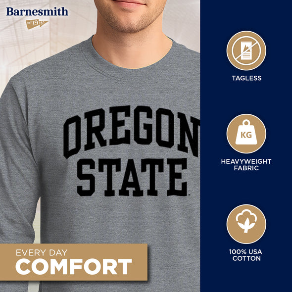Oregon State University Classic Long Sleeve T-Shirt (Charcoal Grey)