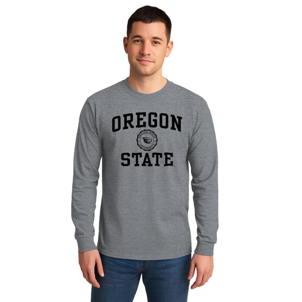 Oregon State University Heritage Long Sleeve T-Shirt (Charcoal Grey)