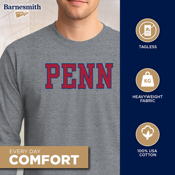 University of Pennsylvania Quakers Penn Classic Long Sleeve T-Shirt (Charcoal Grey)