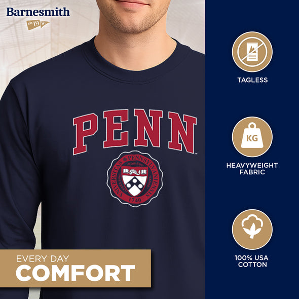University of Pennsylvania Quakers Heritage Long Sleeve T-Shirt (Navy)