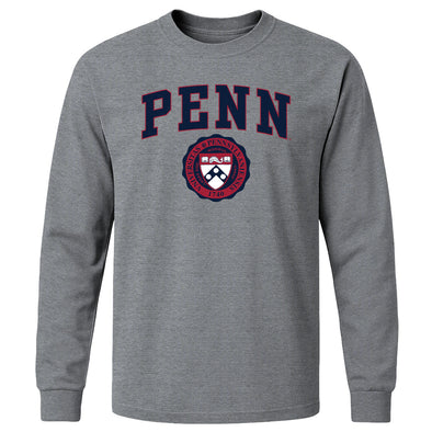 University of Pennsylvania Quakers Penn Heritage Long Sleeve T-Shirt (Charcoal Grey)