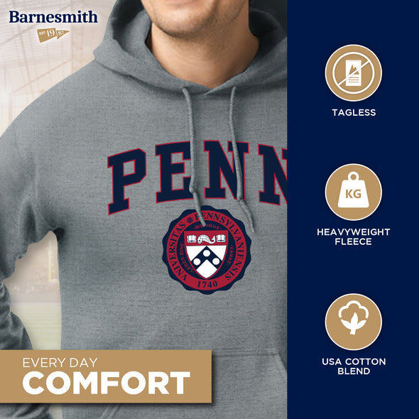 Penn Heritage Hooded Sweatshirt (Charcoal Grey)