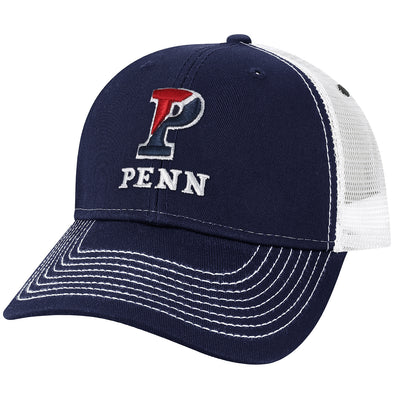 University of Pennsylvania Sideline Trucker Hat One-Size (Navy/White)