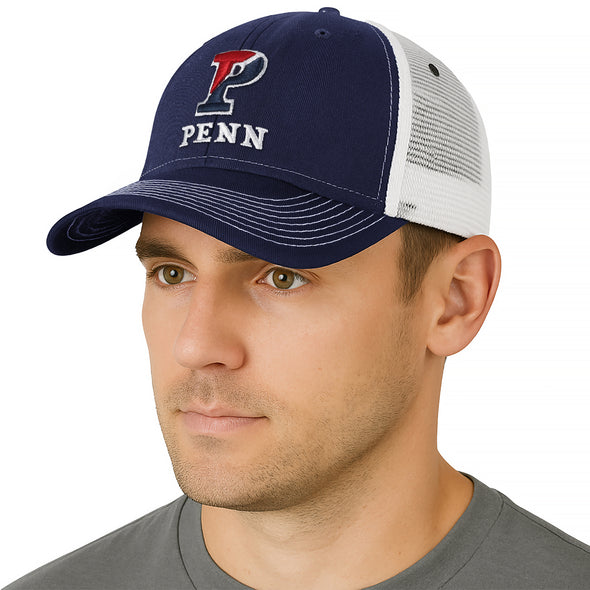 University of Pennsylvania Sideline Trucker Hat One-Size (Navy/White)