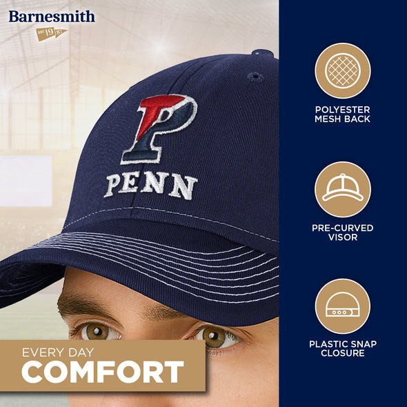 University of Pennsylvania Sideline Trucker Hat One-Size (Navy/White)