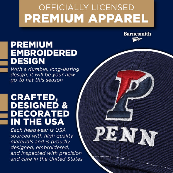 University of Pennsylvania Sideline Trucker Hat One-Size (Navy/White)