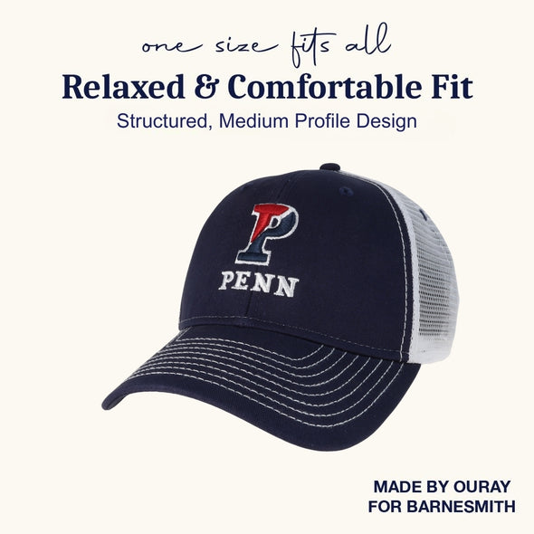 University of Pennsylvania Sideline Trucker Hat One-Size (Navy/White)