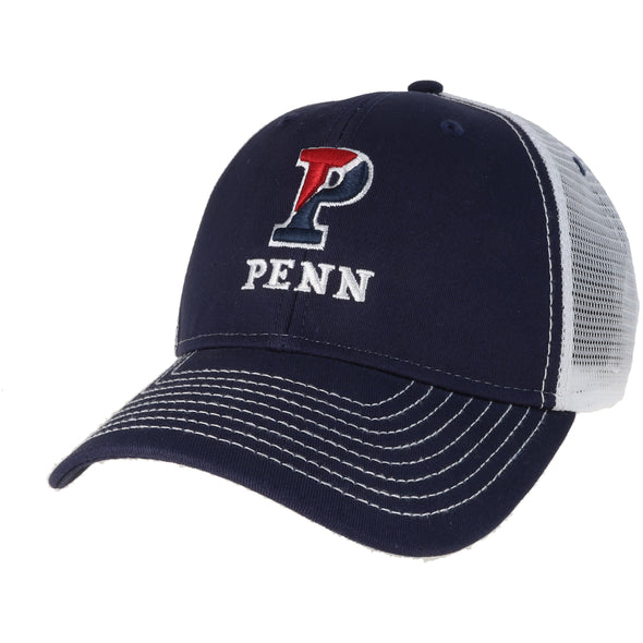 University of Pennsylvania Sideline Trucker Hat One-Size (Navy/White)