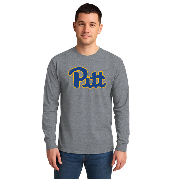 University of Pittsburgh Classic Long Sleeve T-Shirt (Charcoal Grey)