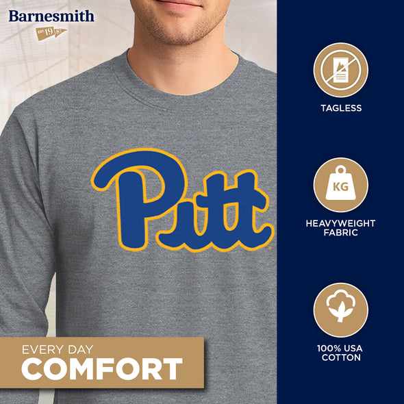 University of Pittsburgh Classic Long Sleeve T-Shirt (Charcoal Grey)