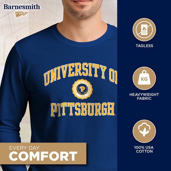 University of Pittsburgh Heritage Long Sleeve T-Shirt (Royal Blue)
