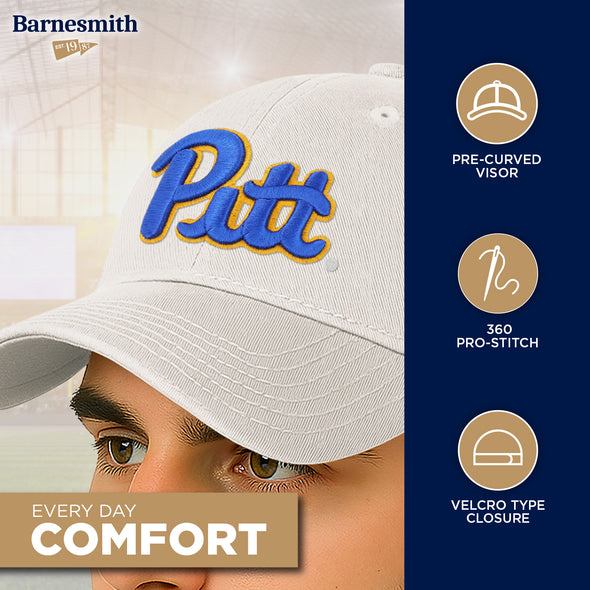 University of Pittsburgh Spirit Baseball Hat One-Size (White)