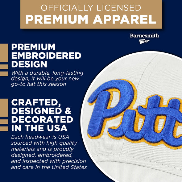 University of Pittsburgh Spirit Baseball Hat One-Size (White)