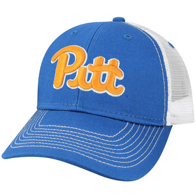 University of Pittsburgh Sideline Trucker Hat One-Size (Royal/White)