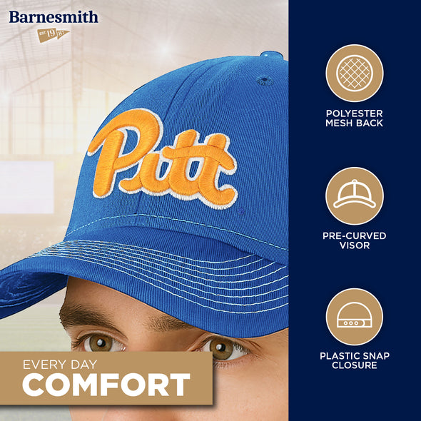 University of Pittsburgh Sideline Trucker Hat One-Size (Royal/White)