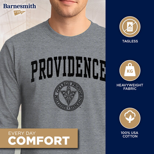 Providence College Heritage Long Sleeve T-Shirt (Charcoal Grey)