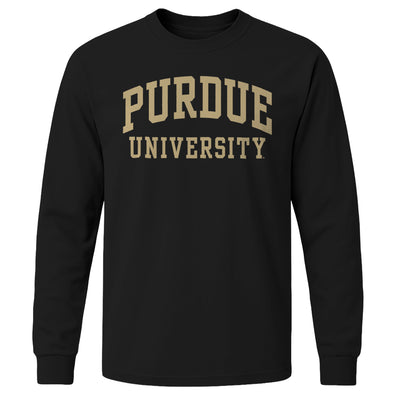 Purdue University Classic Long Sleeve T-Shirt (Black)